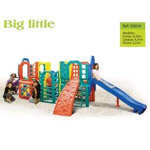 Playground Big Litlle - Com diversos escorregadores - Mundo Azul