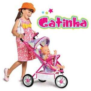 Carrinho de Boneca Gatinha - Brinquedos Bandeirante