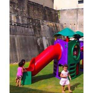 Big Climber Modular I - Com Telhado e Escorregador de Tubo