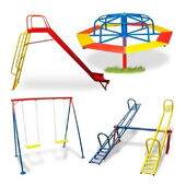 Playground Infantil 4 Em 1 - Escorregador - Gira Gira - Balanço - Gangorra